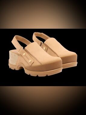 Sorel Platform Roam’n Slingback Clogs in Tan